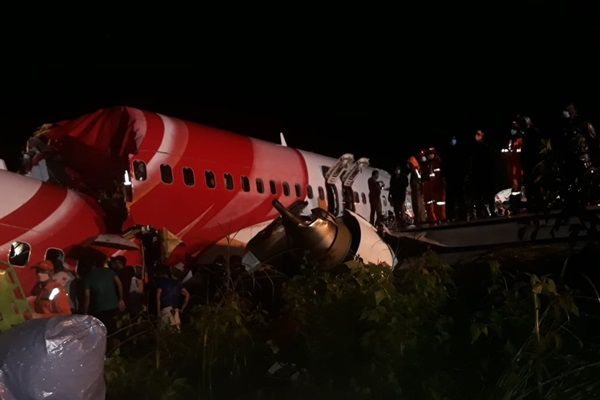 Pilots among 17 dead as AI Express plane overshoots runway, plunges into valley